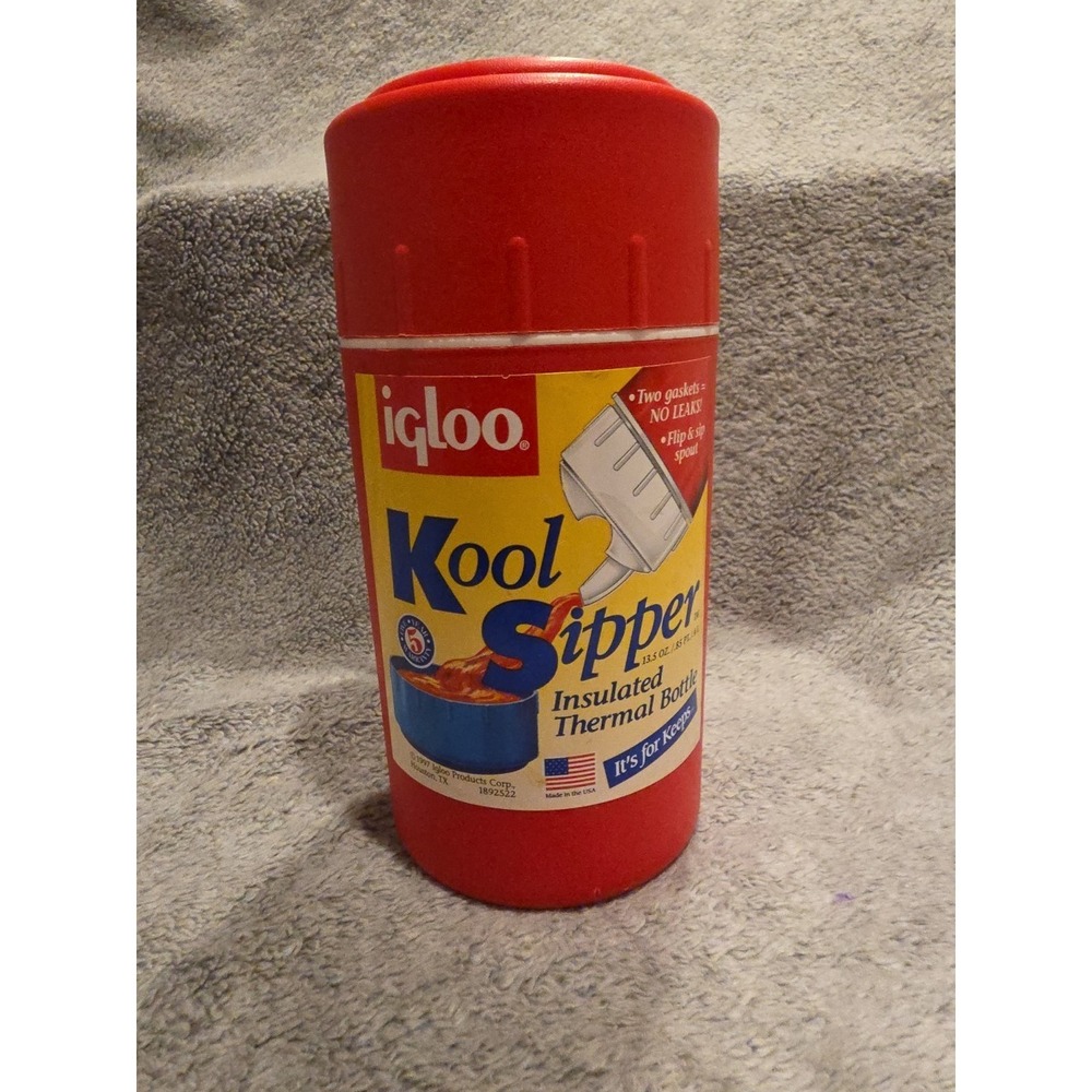 Vintage IGLOO Kool Sipper Thermos Flip Spout Thermal Hot/Cold Beverage Cooler